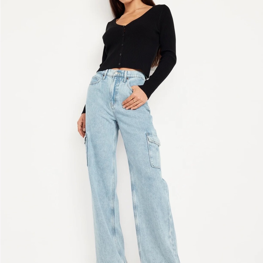 Old Navy Light Blue Flare & Wide Leg Jeans